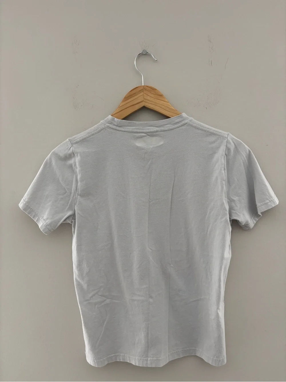 Abercrombie Kids Light Gray Logo Tee Shirt Size 11/12 Classic Crew Neck Top